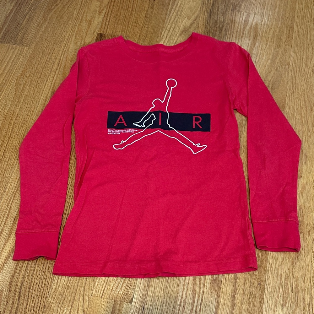 Jordan Kids Red Long Sleeve Tee